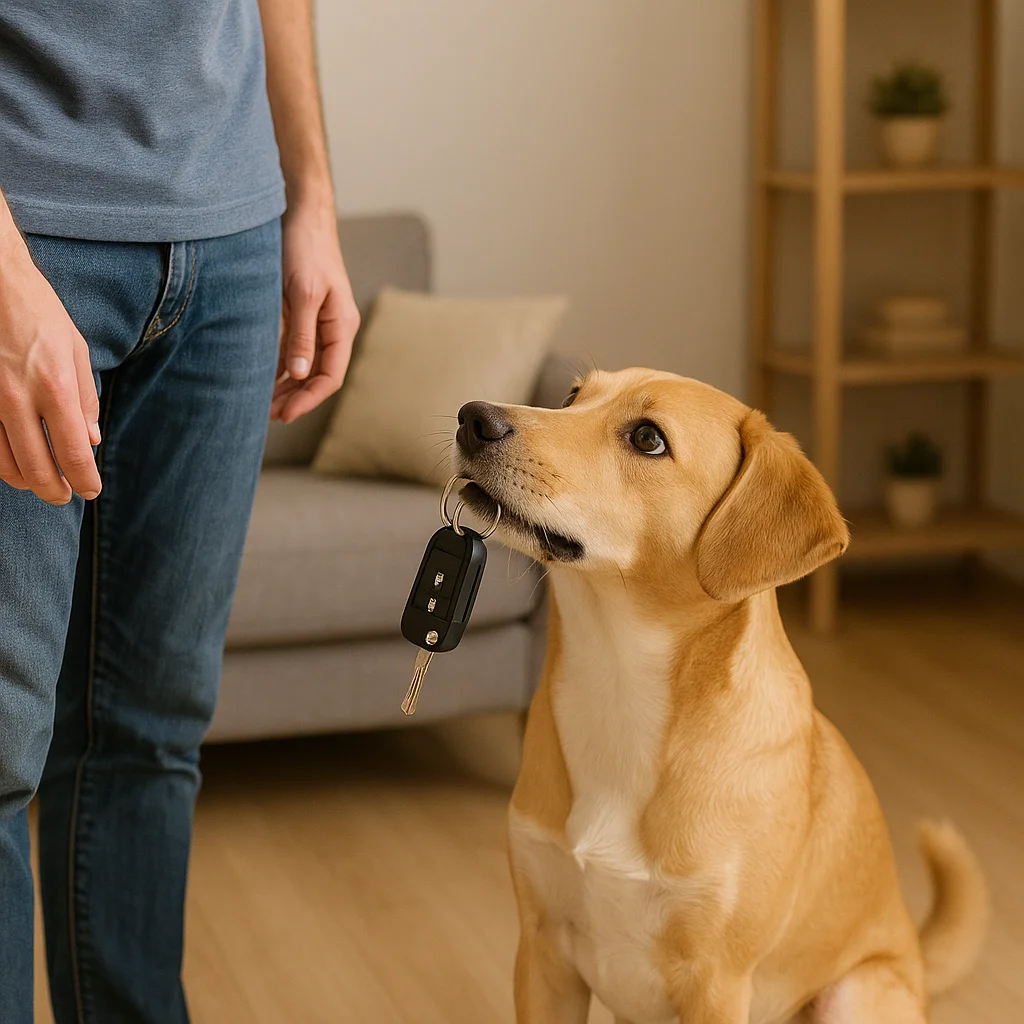 Dog finding car keys